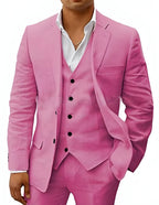 Men's Three Piece Notch Lapel Tailored Wedding Suit