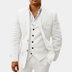 Men's Three Piece Notch Lapel Tailored Wedding Suit