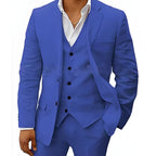 Men's Three Piece Notch Lapel Tailored Wedding Suit