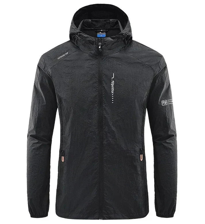 Men's Ultra Lightweight Hooded Summer Jacket Windproof Sun Resistant