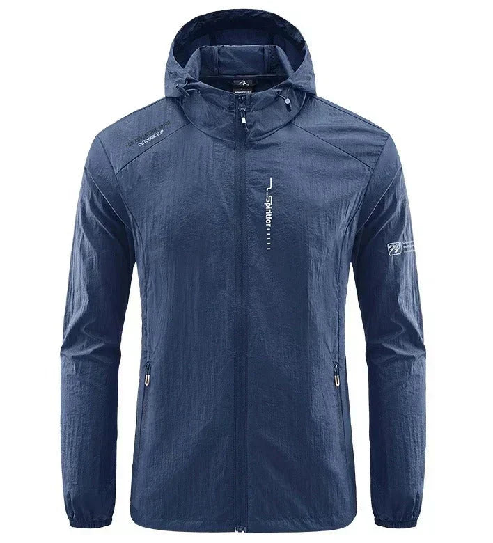 Men's Ultra Lightweight Hooded Summer Jacket Windproof Sun Resistant
