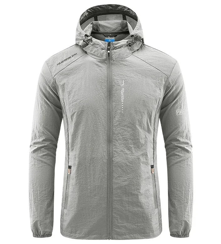 Men's Ultra Lightweight Hooded Summer Jacket Windproof Sun Resistant