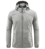 Men's Ultra Lightweight Hooded Summer Jacket Windproof Sun Resistant