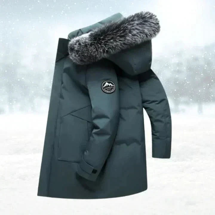 Men's Water Repellent Winter Parka Long Hooded Coat