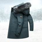 Men's Water Repellent Winter Parka Long Hooded Coat