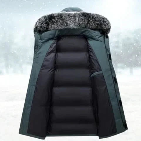 Men's Water Repellent Winter Parka Long Hooded Coat