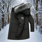 Men's Water Repellent Winter Parka Long Hooded Coat
