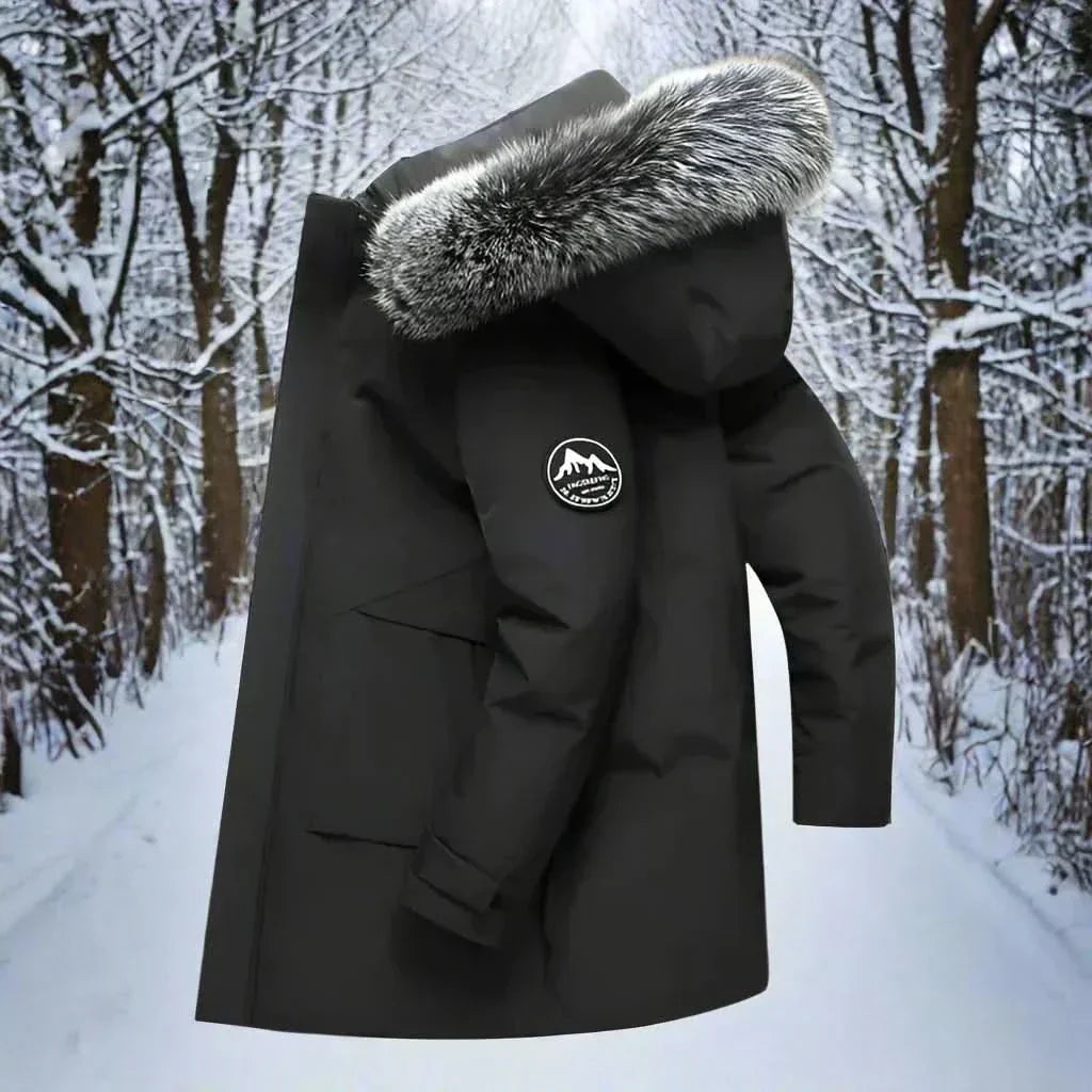 Men's Water Repellent Winter Parka Long Hooded Coat