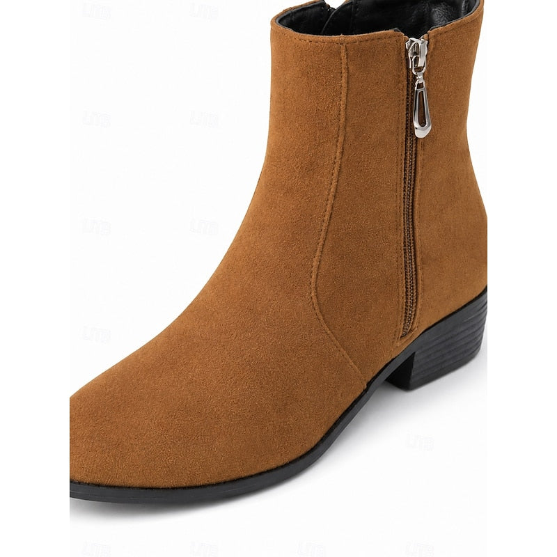 Women's Everyday Zip Booties with Walkable Heel