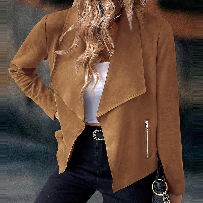 Women's Lightweight Open-Front Cascade Collar Jacket