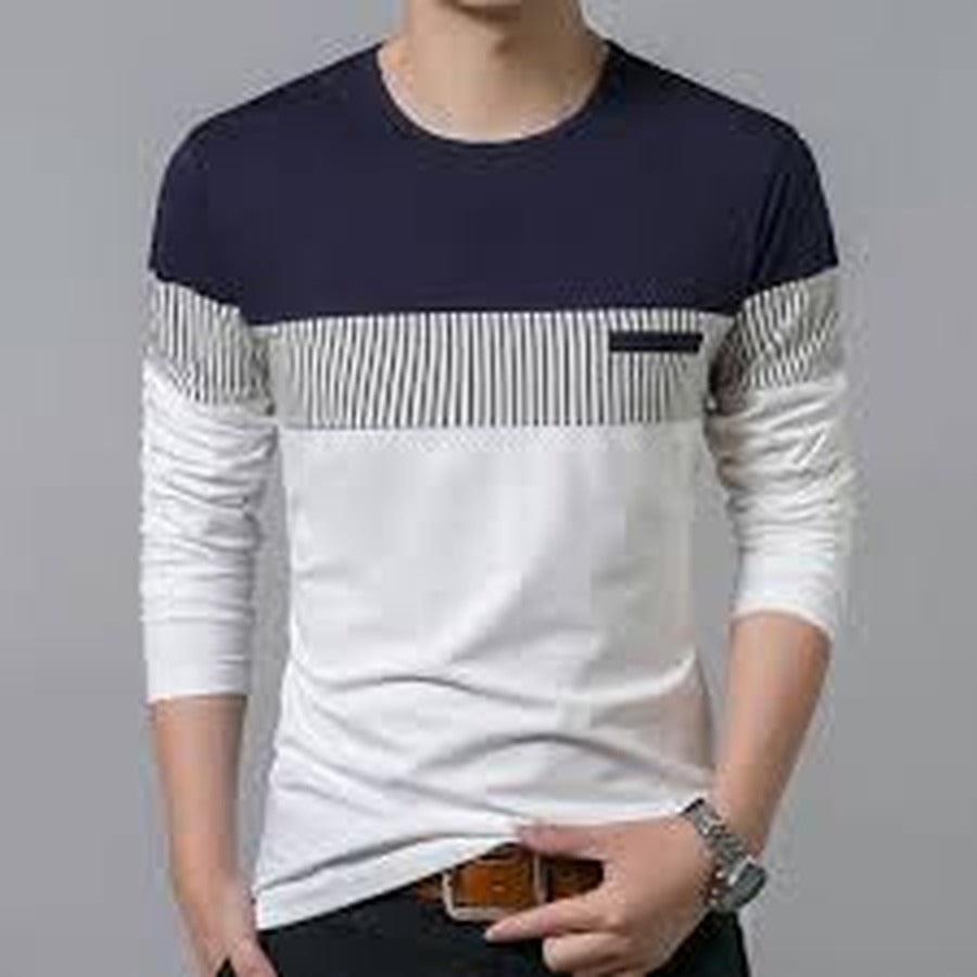 Men's Printed Crew Neck Sweater Regular Long Sleeve Fit