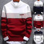 Men's Printed Crew Neck Sweater Regular Long Sleeve Fit
