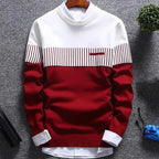 Men's Printed Crew Neck Sweater Regular Long Sleeve Fit