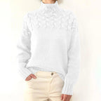 Women's Cable Knit Turtleneck Sweater