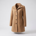 Women's Timeless Straight-Cut Wool-Style Topcoat - Brown