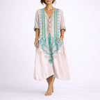Women's Bohemian Paisley Maxi Fall Wedding Guest Dress