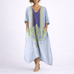 Women's Bohemian Paisley Maxi Fall Wedding Guest Dress