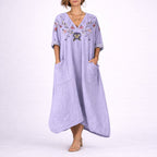 Women's Bohemian Paisley Maxi Fall Wedding Guest Dress