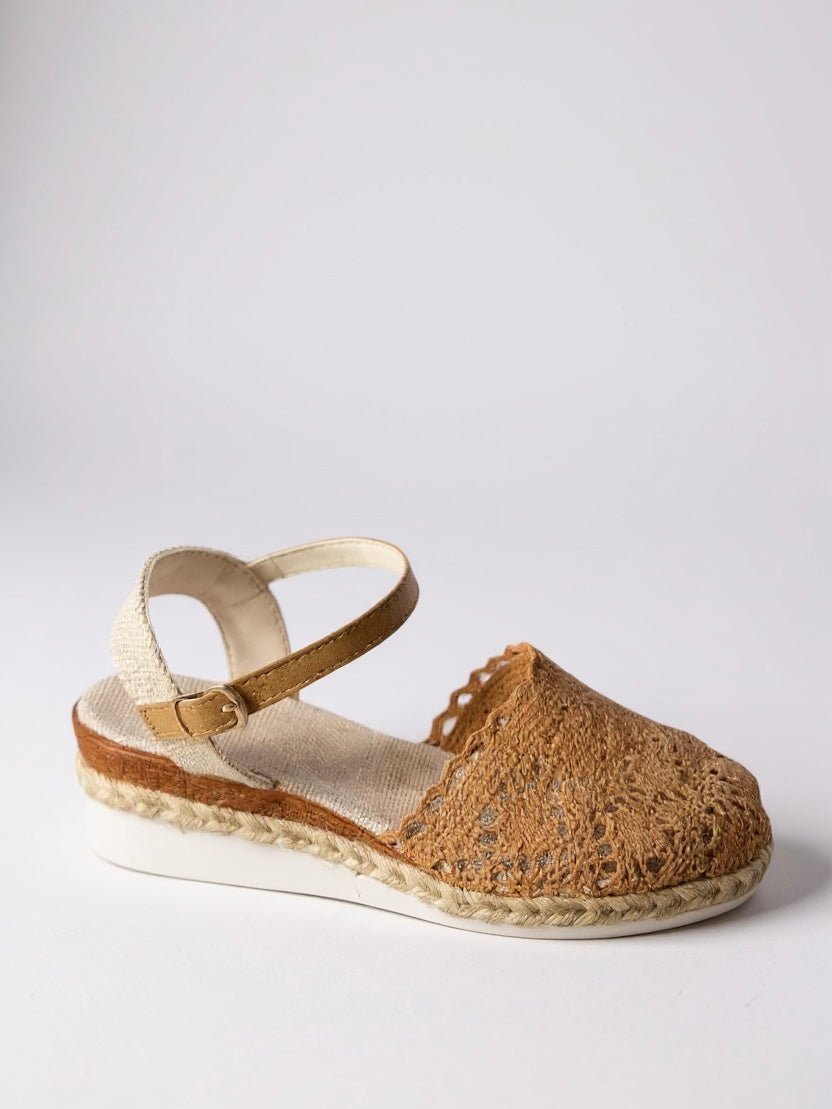 Women's Boho Crochet Ankle-Strap Espadrille Comfortable Sandals