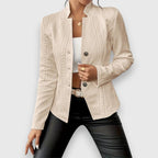 Women's Cable-Knit Mock-Neck Long-Sleeve Fitted Sweater