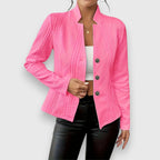 Women's Cable-Knit Mock-Neck Long-Sleeve Fitted Sweater