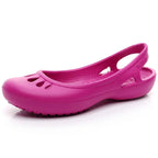 Women's Comfortable Sandals Lightweight Waterproof Jelly Flat Cut-Out Slides