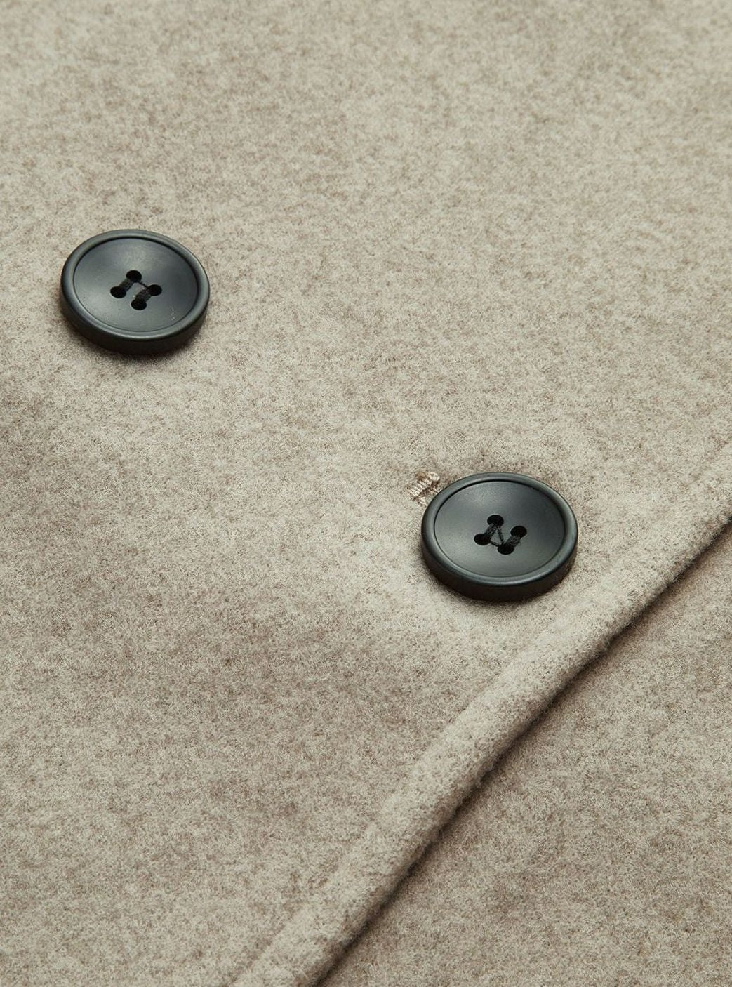 Women's Classic Stand-Neck Double-Breasted Wool Coat
