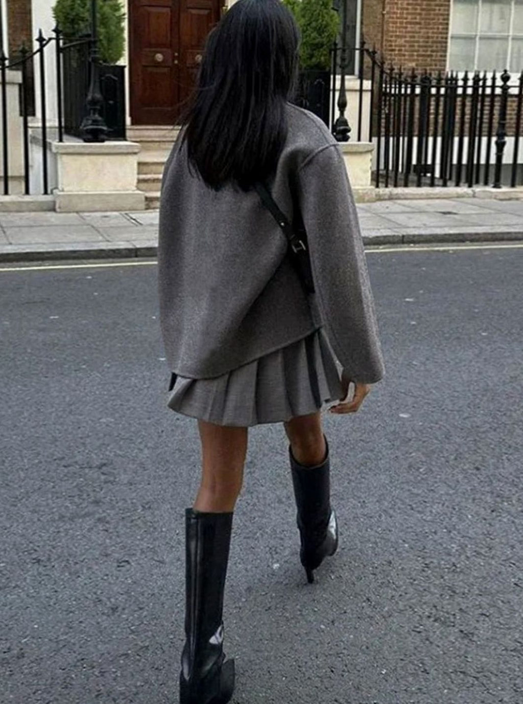 Women's Classic Stand-Neck Double-Breasted Wool Coat