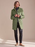 Women's Elegant Winter Coat Stand-Collar Button-Front