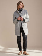 Women's Elegant Winter Coat Stand-Collar Button-Front