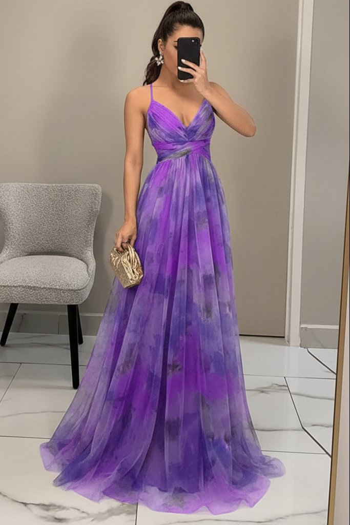 Women's Floral Tulle Sleeveless Maxi Cocktail Dress