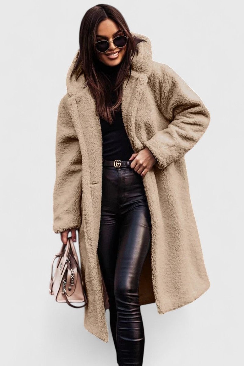 Women's Jacket Oversized Long Teddy Fleece Winter Coat