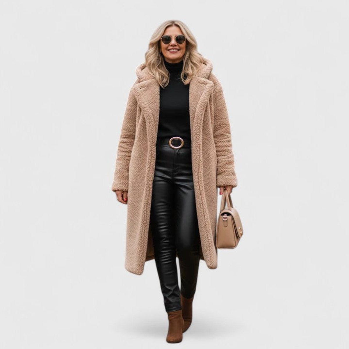 Women's Jacket Oversized Long Teddy Fleece Winter Coat