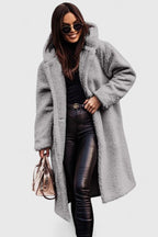 Women's Jacket Oversized Long Teddy Fleece Winter Coat