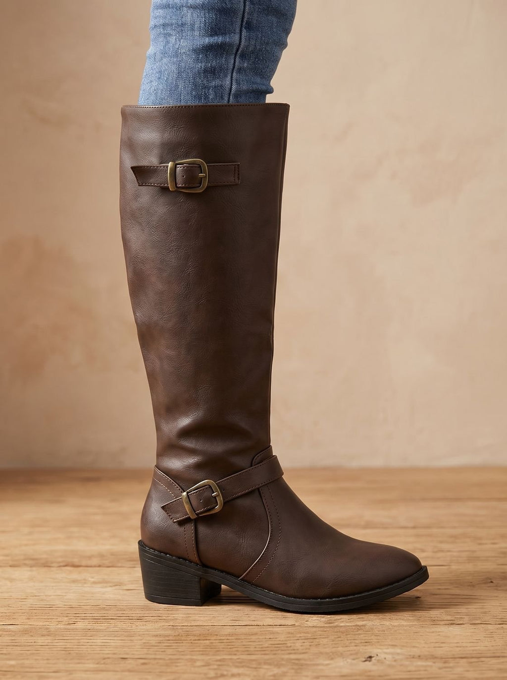 Women's Equestrian Tall Riding Boots with Cushioned Footbed