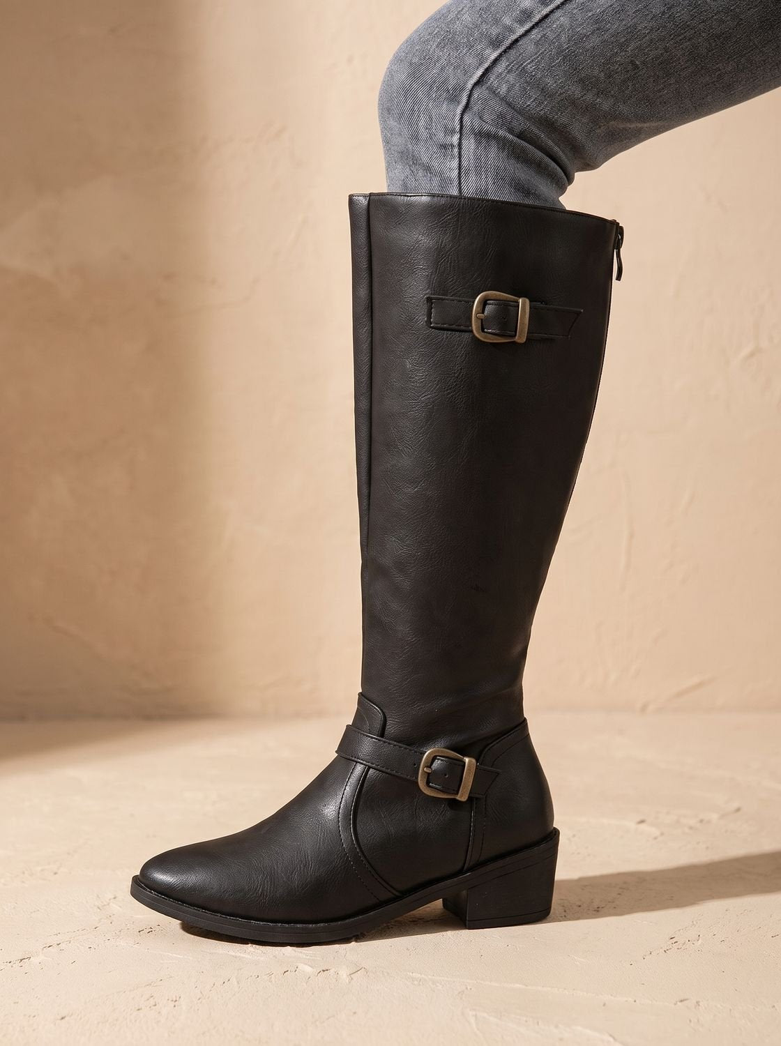Women's Equestrian Tall Riding Boots with Cushioned Footbed