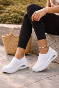 Women's Knit Slip-On Air-Cushion Walking Sneaker Boots