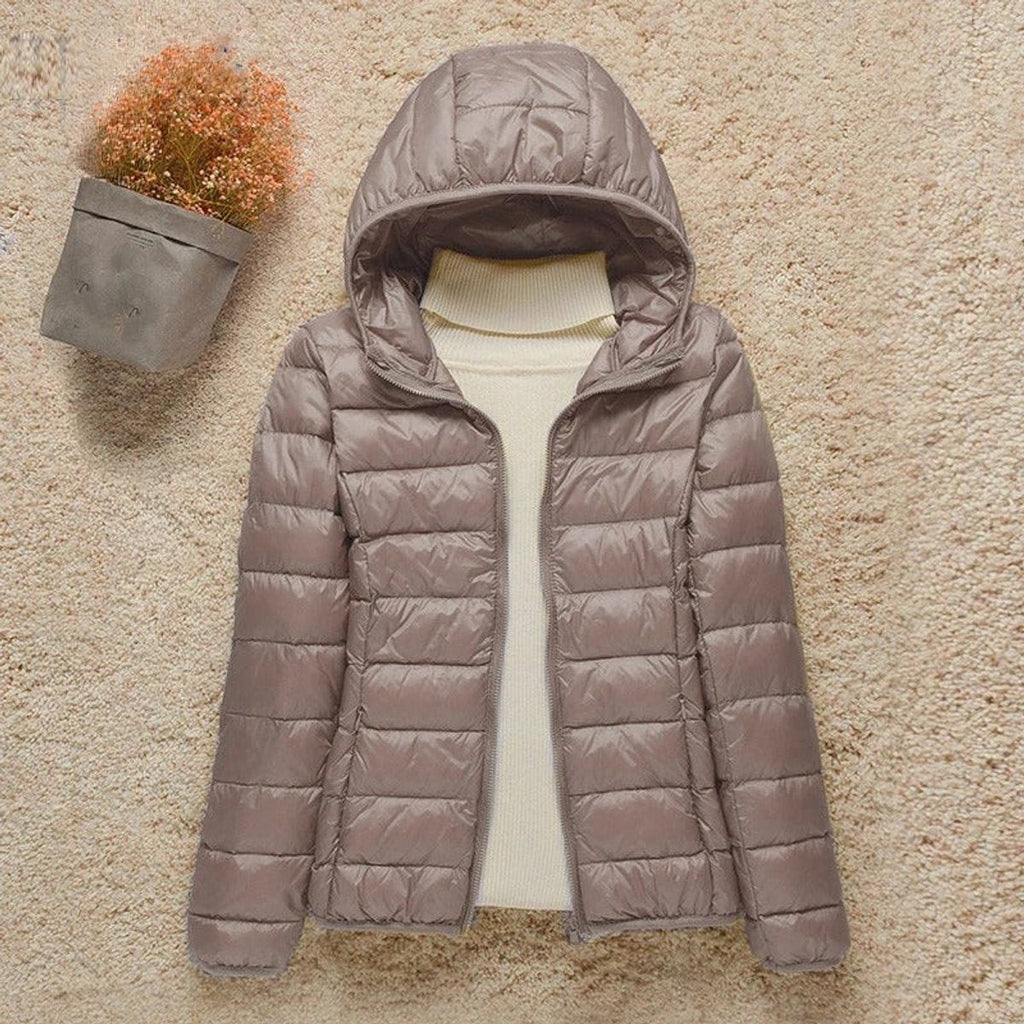 Women's Lightweight Hooded Quilted Jacket Packable Puffer