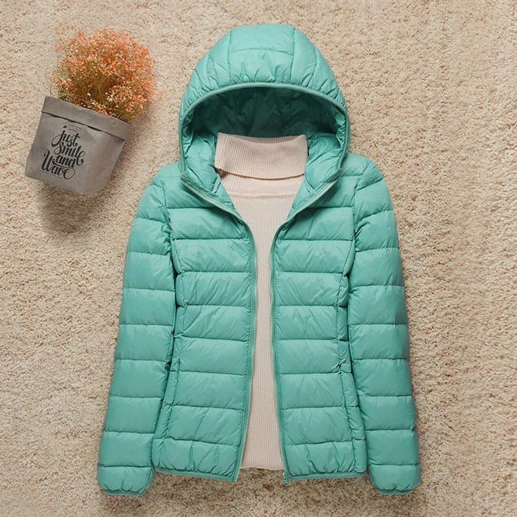 Women's Lightweight Hooded Quilted Jacket Packable Puffer
