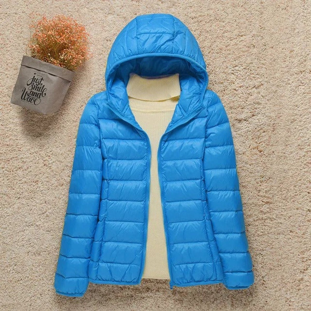 Women's Lightweight Hooded Quilted Jacket Packable Puffer