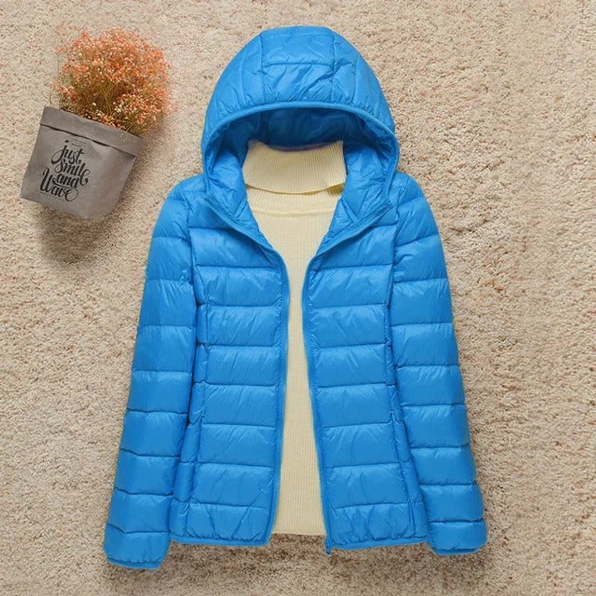 Women's Lightweight Hooded Quilted Jacket Packable Puffer