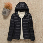 Women's Lightweight Hooded Quilted Jacket Packable Puffer