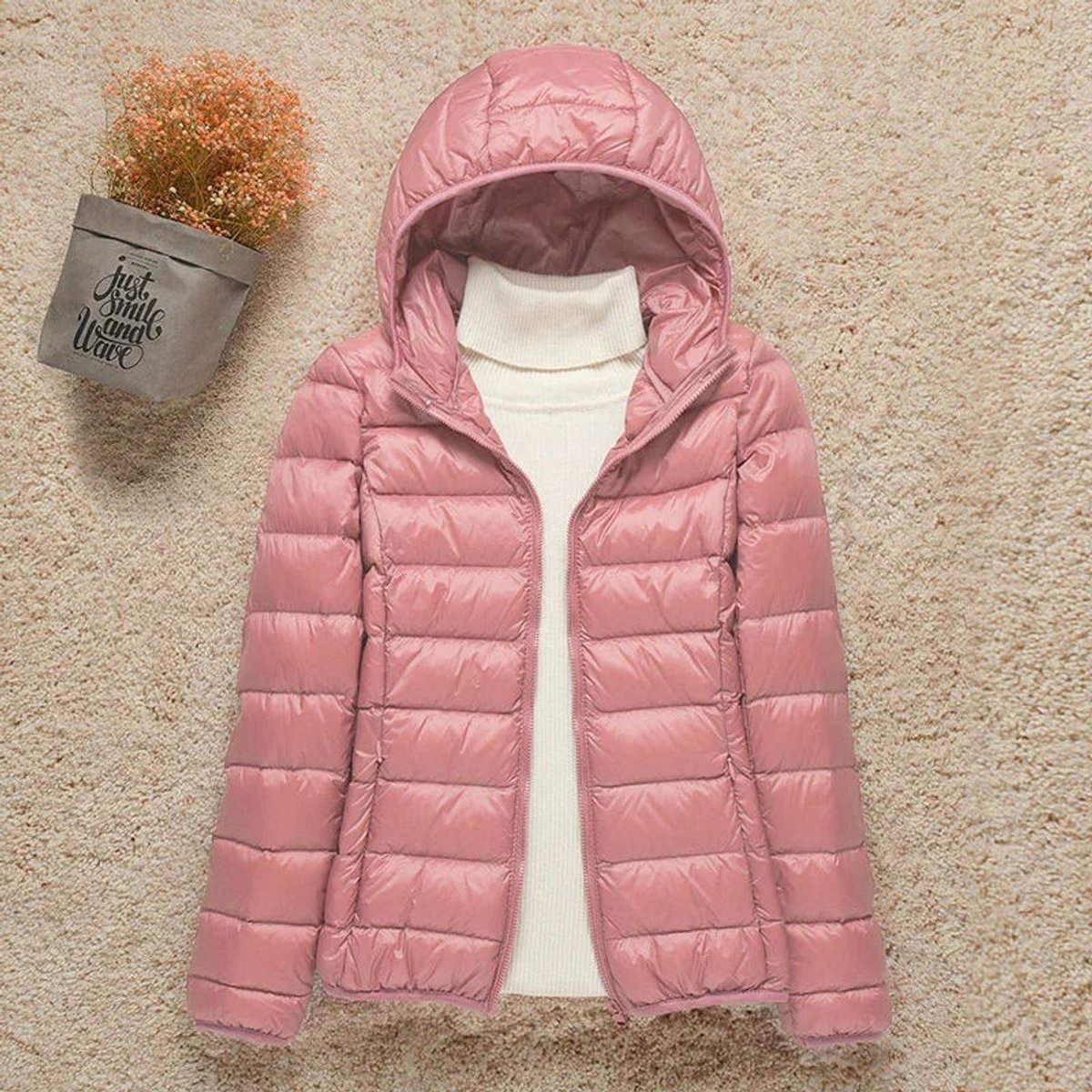 Women's Lightweight Hooded Quilted Jacket Packable Puffer