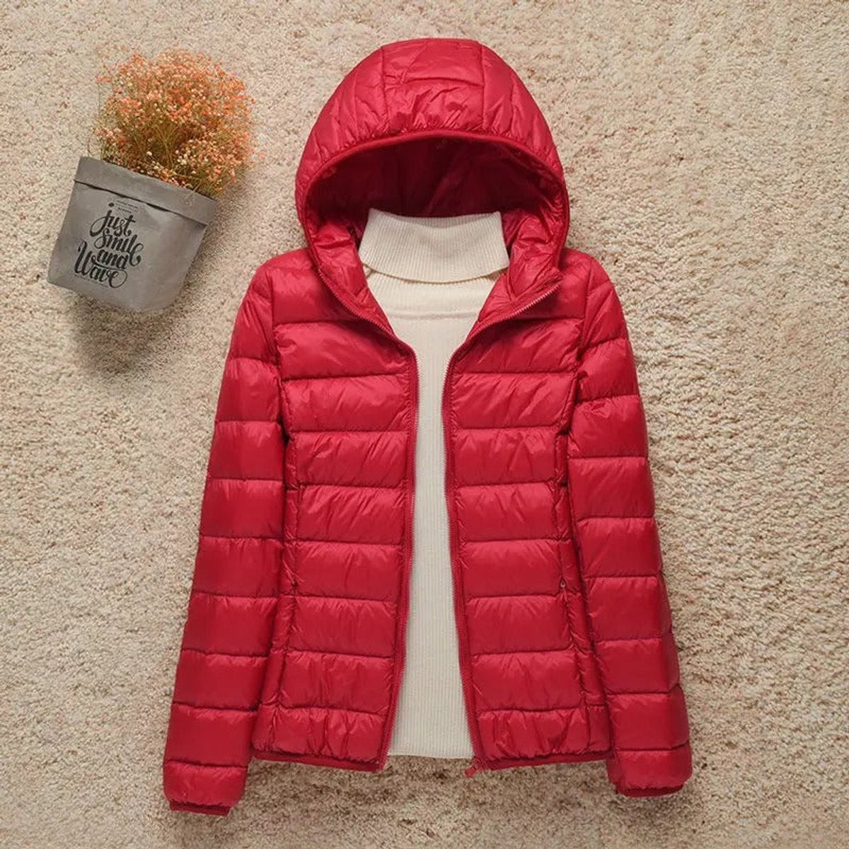Women's Lightweight Hooded Quilted Jacket Packable Puffer