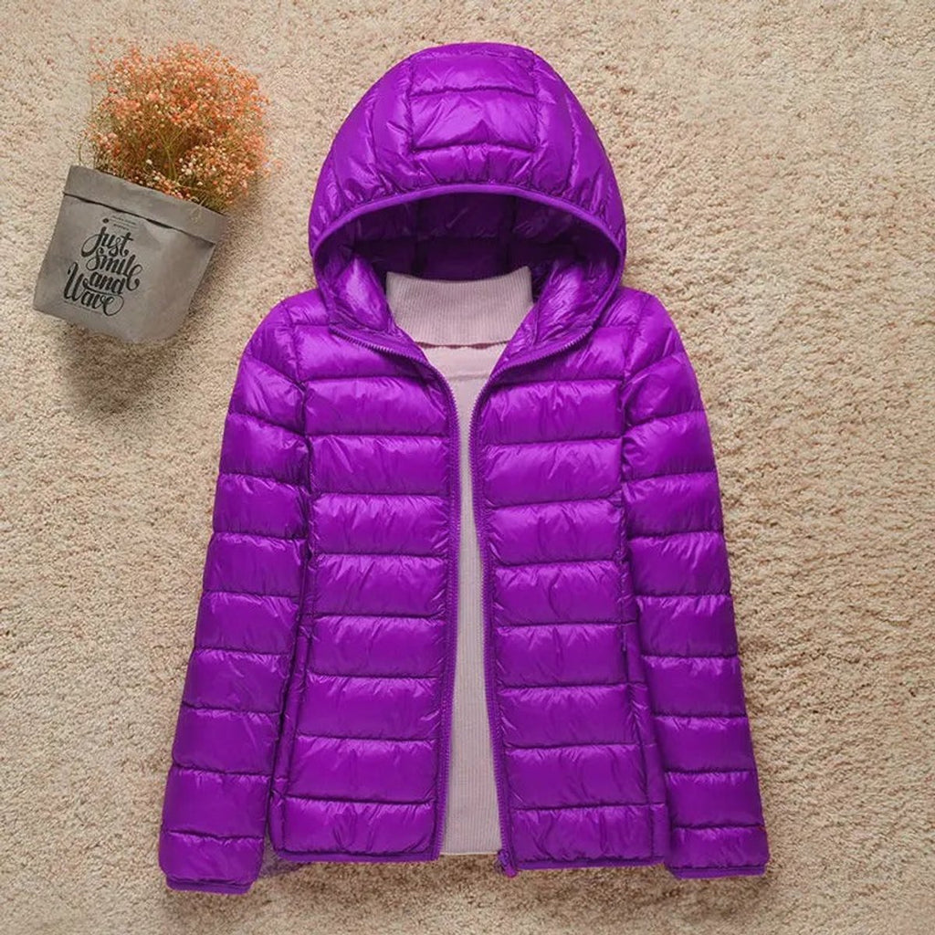 Women's Lightweight Hooded Quilted Jacket Packable Puffer