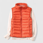 Women's Lightweight Quilted Sleeveless Puffer Vest Zip-Up