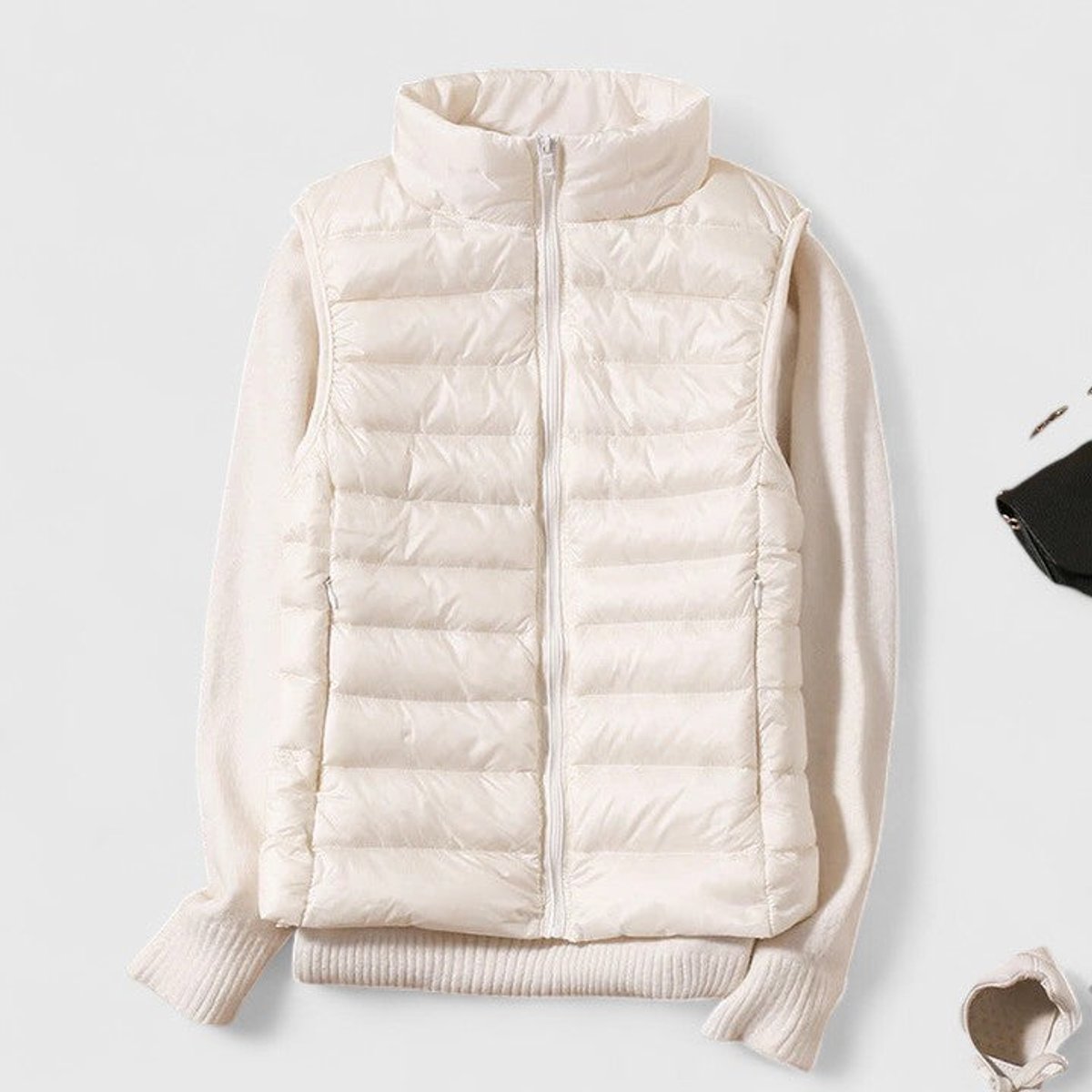 Women's Lightweight Quilted Sleeveless Puffer Vest Zip-Up