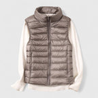 Women's Lightweight Quilted Sleeveless Puffer Vest Zip-Up