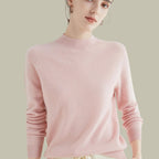 Women's Merino Mock-Neck Long-Sleeve Wool Sweaters