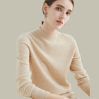 Women's Merino Mock-Neck Long-Sleeve Wool Sweaters